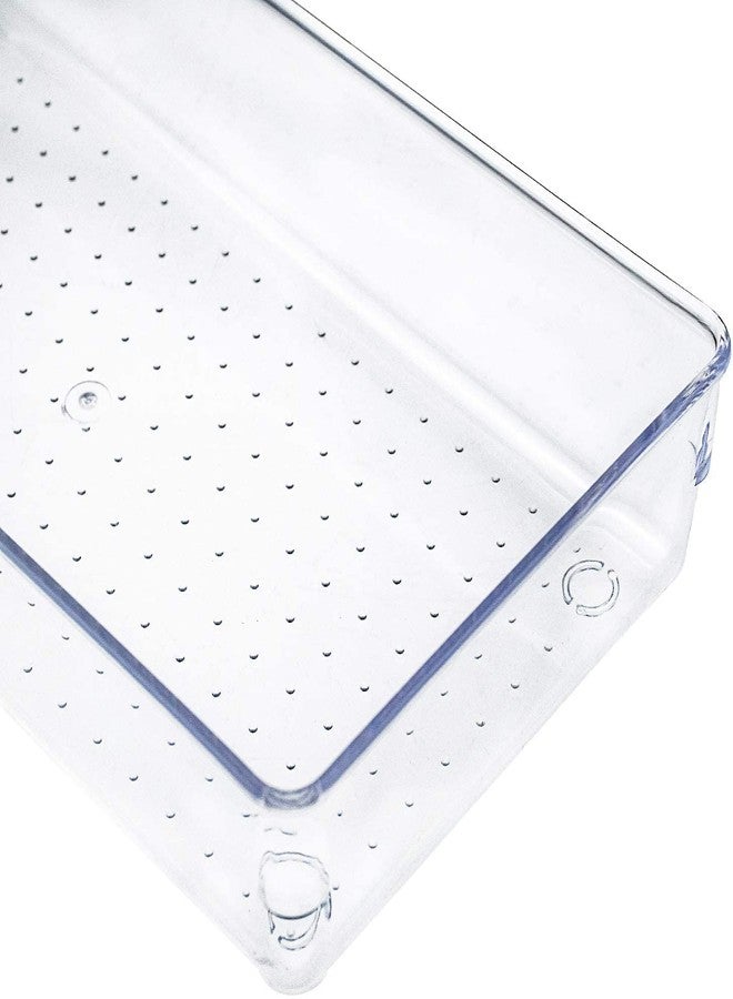 INKULTURE Transparent Drawer Storage Box Ideal for Organizing Kitchen Drawers, Offices, Desks, Kitchen Utensils, Cosmetics and Bathrooms Size-35.10cmx15.24cmx 5.02cm Pack of 02 - Image 3